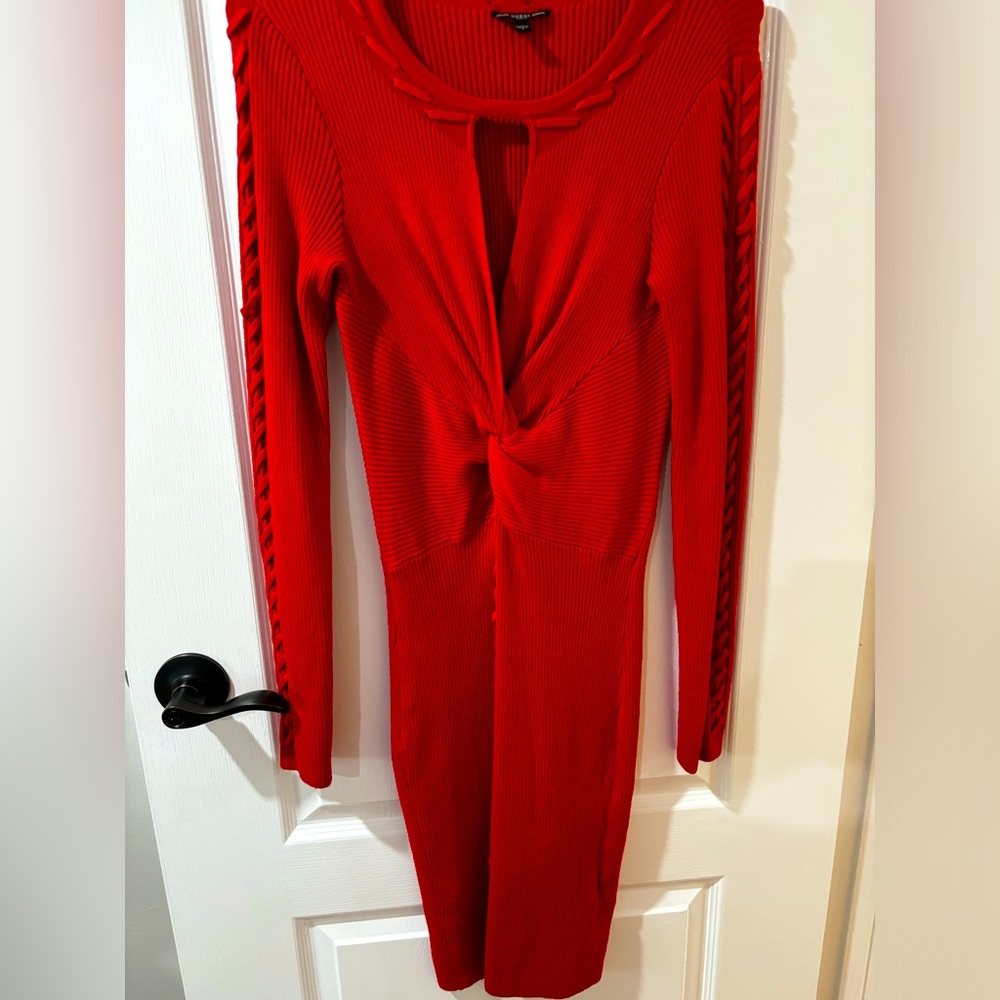 Red fitted dress - very stretchy and soft material